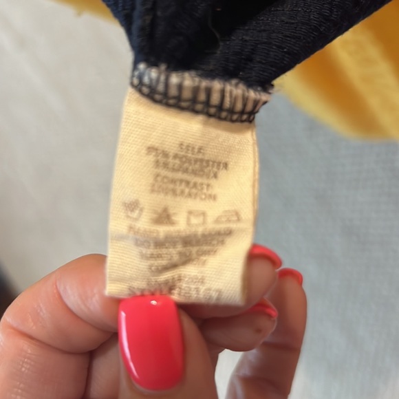 Tie back print flutter tank top Navy - Hem & Thread - Picture 4 of 4